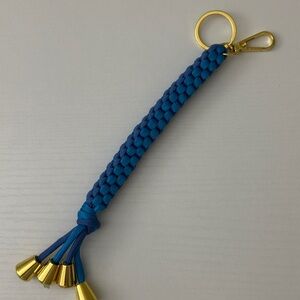 Blue and Gold Braided Keychain